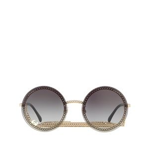 Chanel Round Frame Chain Sunglasses